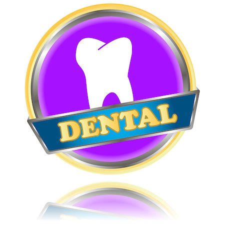 New dental icon on a white background Stock Photo - Budget Royalty-Free & Subscription, Code: 400-07713679