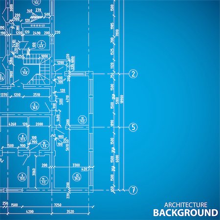 diagrammatic drawing in architecture - New Detailed architectural project for any design. Vector illustration Stock Photo - Budget Royalty-Free & Subscription, Code: 400-07713691