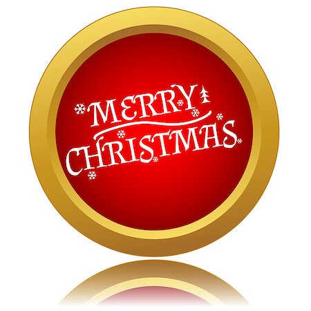 simsearch:400-05715740,k - Merry christmas icon on a white background Photographie de stock - Aubaine LD & Abonnement, Code: 400-07713703