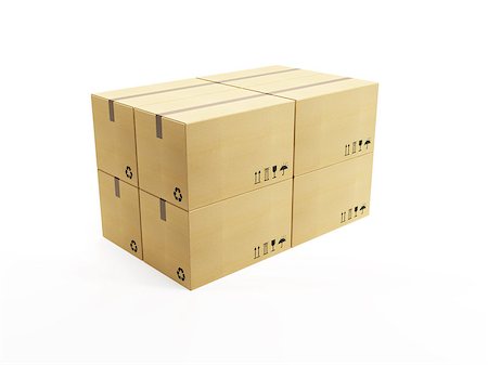 simsearch:400-08968192,k - pile of cardboard box, 3d render Foto de stock - Super Valor sin royalties y Suscripción, Código: 400-07713985