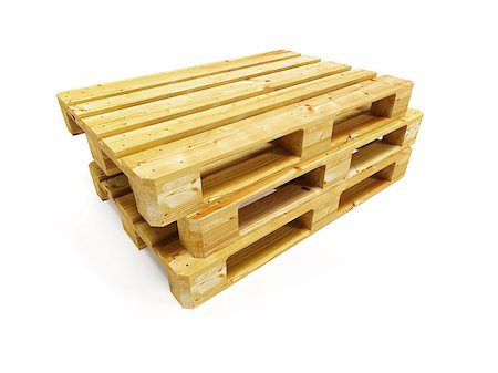 simsearch:400-06513601,k - wooden pallets, isolated on white Stock Photo - Budget Royalty-Free & Subscription, Code: 400-07713990