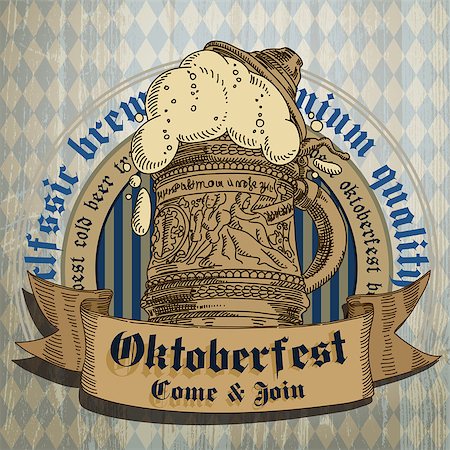 simsearch:400-08646298,k - beer background Oktoberfest, this illustration can be used for your design Foto de stock - Super Valor sin royalties y Suscripción, Código: 400-07724114