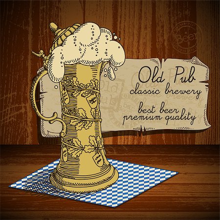 simsearch:400-07417262,k - beer background Oktoberfest, this illustration can be used for your design Stock Photo - Budget Royalty-Free & Subscription, Code: 400-07724116