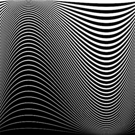 simsearch:400-07717373,k - Design monochrome movement illusion background. Abstract striped lines distortion backdrop. Vector-art illustration Foto de stock - Super Valor sin royalties y Suscripción, Código: 400-07728233