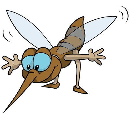 simsearch:400-08410446,k - Flying Mosquito - Cheerful Cartoon Illustration, Vector Stockbilder - Microstock & Abonnement, Bildnummer: 400-07728544