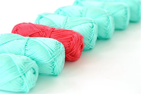 simsearch:400-04185953,k - Knitting, close-up. Blue threads on the table Stock Photo - Budget Royalty-Free & Subscription, Code: 400-07728675