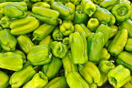 Full frame of fresh green peppers at the market Stock Photo - Budget Royalty-Free & Subscription, Code: 400-07729043