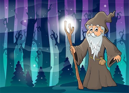 Druid theme image 4 - eps10 vector illustration. Stock Photo - Budget Royalty-Free & Subscription, Code: 400-07729078