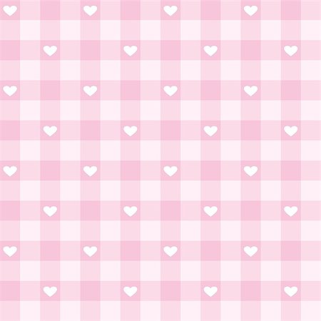 simsearch:400-08097094,k - Seamless vector checkered pattern or grid texture with white hearts for web design, desktop wallpaper or culinary blog website. Sweet pink valentines background full of love. Stock Photo - Budget Royalty-Free & Subscription, Code: 400-07729335