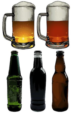 simsearch:400-08646298,k - set of beer elements, this illustration may be useful as designer work Foto de stock - Super Valor sin royalties y Suscripción, Código: 400-07729542