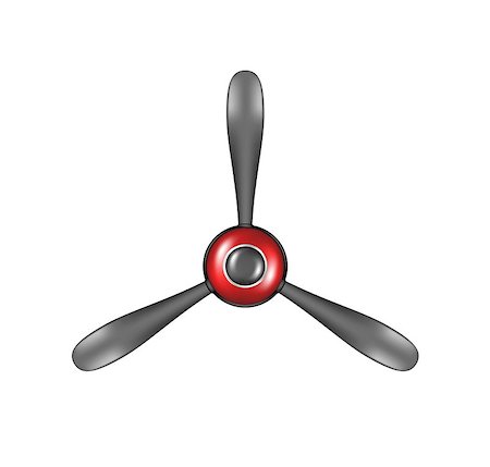 spinning propeller aeroplane - Airplane propeller in vintage design on white background Stock Photo - Budget Royalty-Free & Subscription, Code: 400-07729662