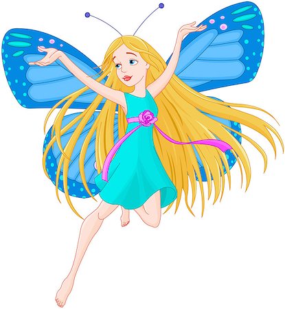 Illustration of flying beautiful fairy Stock Photo - Budget Royalty-Free & Subscription, Code: 400-07729929