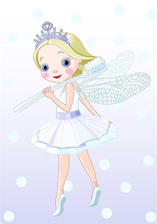 Illustration of smiling cute tooth fairy holds toothbrush Stock Photo - Budget Royalty-Free & Subscription, Code: 400-07729930