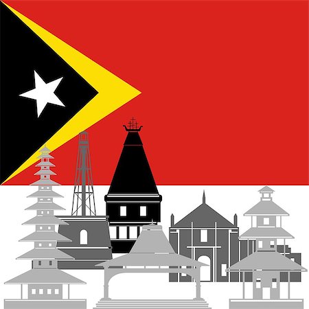 State flags and architecture of the country. Illustration on white background. Photographie de stock - Aubaine LD & Abonnement, Code: 400-07720145