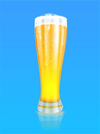 simsearch:659-03527526,k - Frosty glass of light beer on blue background. Stock Photo - Budget Royalty-Free & Subscription, Code: 400-07720407