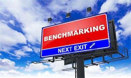 simsearch:400-08618963,k - Benchmarking Inscription on Red Billboard on Sky Background. Stock Photo - Budget Royalty-Free & Subscription, Code: 400-07745314