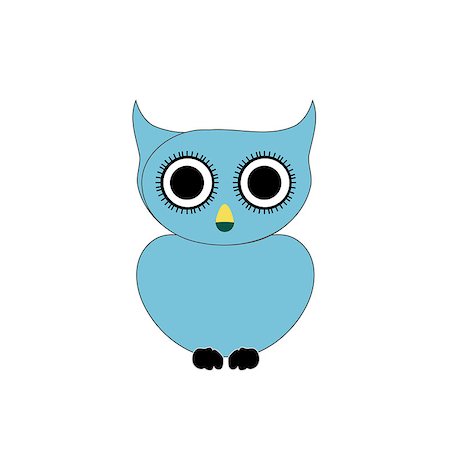 simsearch:400-04409562,k - Blue owl- bird of prey Fotografie stock - Microstock e Abbonamento, Codice: 400-07745601