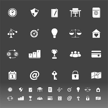 simsearch:400-06464519,k - Thinking related icons on gray background, stock vector Stockbilder - Microstock & Abonnement, Bildnummer: 400-07745663