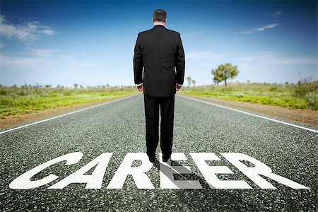 simsearch:400-07892835,k - An image of a road to the horizon with text career Stock Photo - Budget Royalty-Free & Subscription, Code: 400-07745723
