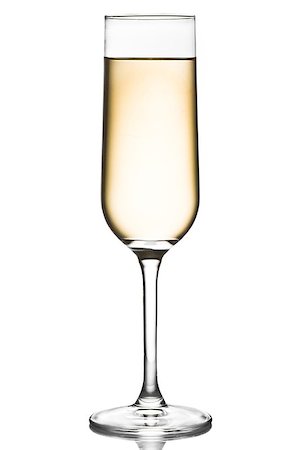 simsearch:400-04232915,k - flute glass of white wine against white background Stock Photo - Budget Royalty-Free & Subscription, Code: 400-07745780