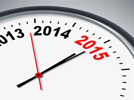 An illustration of a clock with 2013 2014 2015 Stock Photo - Budget Royalty-Free & Subscription, Code: 400-07745796