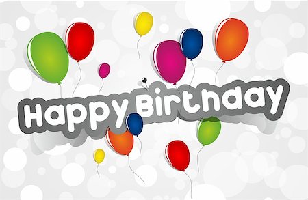 simsearch:400-04895179,k - Happy Birthday Card vector illustration Stock Photo - Budget Royalty-Free & Subscription, Code: 400-07746197