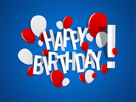 simsearch:400-04895179,k - Happy Birthday Card vector illustration Stock Photo - Budget Royalty-Free & Subscription, Code: 400-07746217