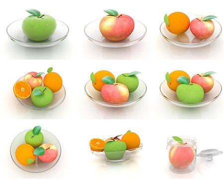 simsearch:400-04864980,k - Set of citrus on a glass plate on a white Photographie de stock - Aubaine LD & Abonnement, Code: 400-07746876