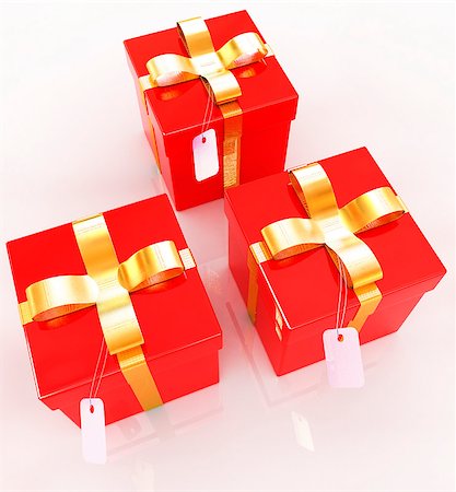 simsearch:400-05177023,k - Bright christmas gifts on a white background Stock Photo - Budget Royalty-Free & Subscription, Code: 400-07746895