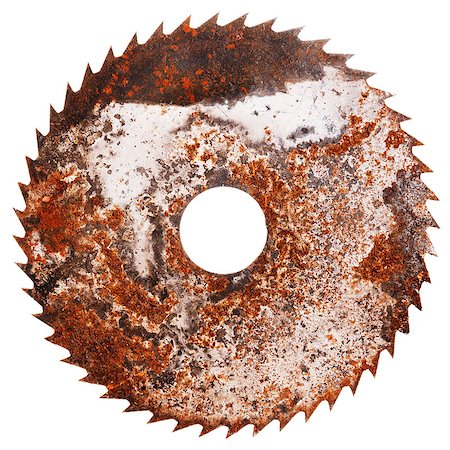 simsearch:400-05036060,k - Old rusty circular saw blade isolated on white Stock Photo - Budget Royalty-Free & Subscription, Code: 400-07747127