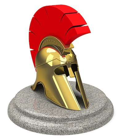 3d generated picture of a medieval knight helmet Stock Photo - Budget Royalty-Free & Subscription, Code: 400-07747239