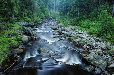 simsearch:400-06138380,k - Wild Blanice river flowing through a deep canyon in the Czech Republic Foto de stock - Royalty-Free Super Valor e Assinatura, Número: 400-07747342