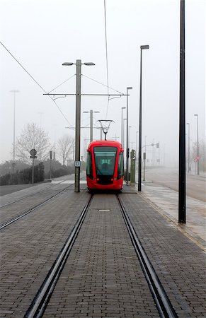 simsearch:400-06075556,k - Tram seen on the front fog Stockbilder - Microstock & Abonnement, Bildnummer: 400-07747701