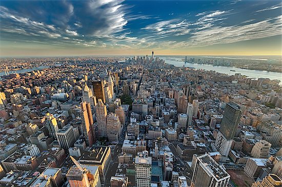 The New York City and New Jersey skyline at afternoon w the Freedom tower and Brooklyn bridge Stock Photo - Royalty-Free, Artist: kropic, Image code: 400-07747849