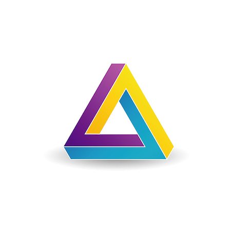 simsearch:400-07630065,k - Penrose triangle- Tricolor 3d Business logo Foto de stock - Super Valor sin royalties y Suscripción, Código: 400-07748166