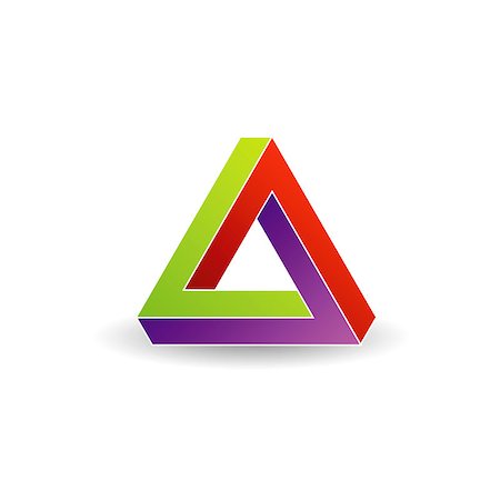 simsearch:400-07630065,k - Penrose triangle- Tricolor 3d Business logo Foto de stock - Super Valor sin royalties y Suscripción, Código: 400-07748183