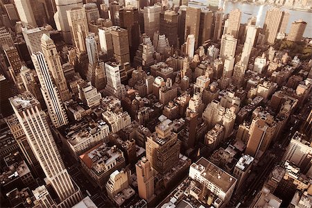 simsearch:400-04782234,k - New York City Manhattan skyline aerial view with Empire State and skyscrapers Stockbilder - Microstock & Abonnement, Bildnummer: 400-07748281