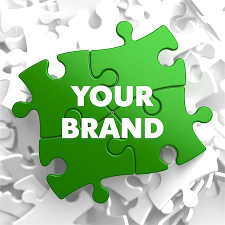 simsearch:400-08652442,k - Your Brand on Green Puzzle on White Background. Foto de stock - Super Valor sin royalties y Suscripción, Código: 400-07748736