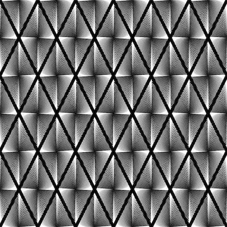 simsearch:400-07631287,k - Design seamless monochrome geometric pattern. Abstract diamond interlacing textured background. Vector art Stock Photo - Budget Royalty-Free & Subscription, Code: 400-07749134