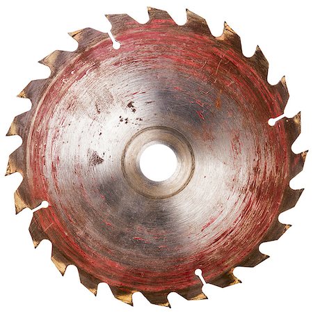 simsearch:400-05036060,k - Old circular saw blade isolated on white Stock Photo - Budget Royalty-Free & Subscription, Code: 400-07749311
