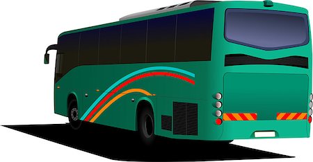 simsearch:400-04898575,k - Green Tourist bus. Coach. Vector illustration for designers Stock Photo - Budget Royalty-Free & Subscription, Code: 400-07749396