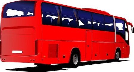 simsearch:400-04898575,k - Red Tourist bus. Coach. Vector illustration for designers Stock Photo - Budget Royalty-Free & Subscription, Code: 400-07749397