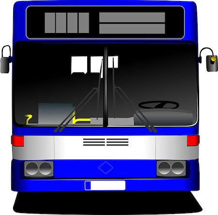 simsearch:400-04898575,k - Blue City bus. Coach. Vector illustration for designers Stock Photo - Budget Royalty-Free & Subscription, Code: 400-07749398