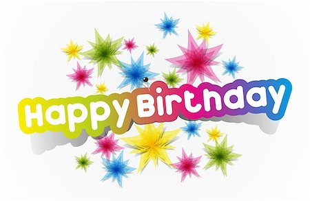 simsearch:400-07746196,k - Happy Birthday Greeting Card vector illustration Foto de stock - Super Valor sin royalties y Suscripción, Código: 400-07749445
