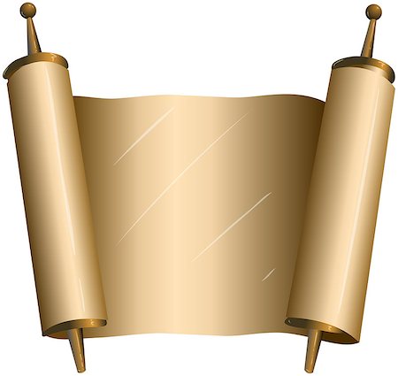 Vector illustration of an open torah scroll Stock Photo - Budget Royalty-Free & Subscription, Code: 400-07749554