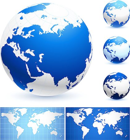 simsearch:400-08048154,k - Globes and World Maps Original Vector Illustration Globes and Maps Ideal for Business Concepts Photographie de stock - Aubaine LD & Abonnement, Code: 400-07749707