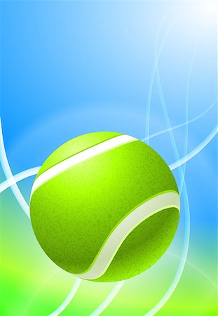 Tennis Ball on Abstract Background Original Vector Illustration Stock Photo - Budget Royalty-Free & Subscription, Code: 400-07749726