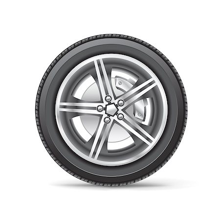 simsearch:400-08919664,k - The car wheel on the white background Stockbilder - Microstock & Abonnement, Bildnummer: 400-07749991