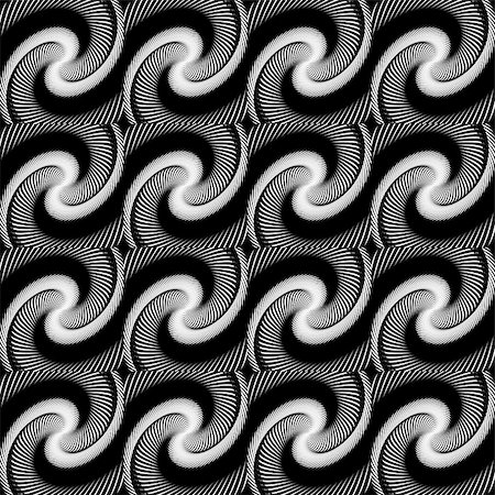 simsearch:400-07516420,k - Design seamless monochrome geometric pattern. Abstract whirl lines textured background. Vector art Foto de stock - Super Valor sin royalties y Suscripción, Código: 400-07754205