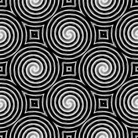 simsearch:400-07990322,k - Design seamless monochrome spiral movement pattern. Abstract background in op art style. Vector art Photographie de stock - Aubaine LD & Abonnement, Code: 400-07754250